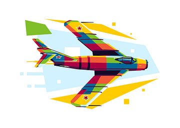 MiG-17 in WPAP Illustratie van Lintang Wicaksono