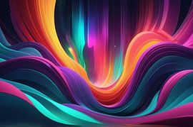 abstract background aurora rainbow by hisam colours