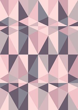 geometrisch roze grijs van Ela Szczepaniak