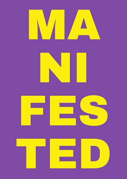 Zitat Poster &quot;Manifestiert dies&quot; von Studio Allee