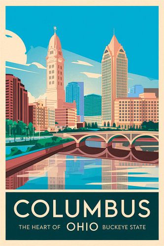 Columbus, Ohio Vintage Reisposter