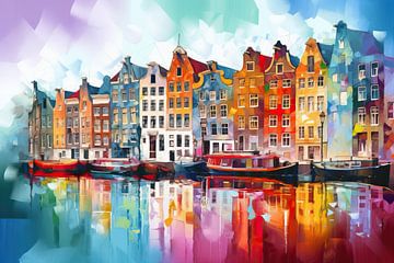 Modern schilderij Amsterdam by ARTEO Paintings