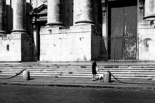 Analoge zwart wit foto, Sicilie, Catania
