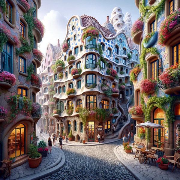 Antoni Gaudi city 7 by Yvonne van Huizen