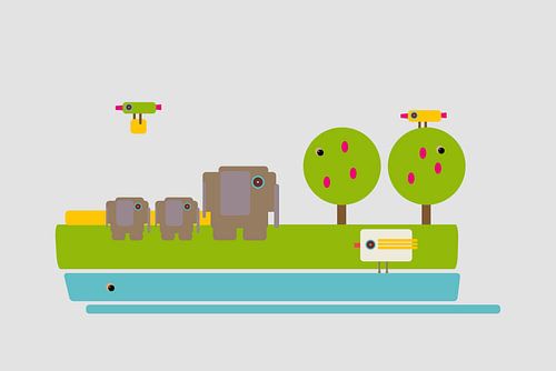 Op safari met familie olifanten