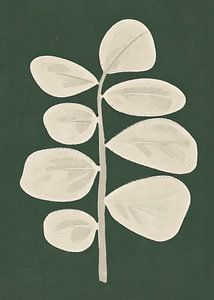 modern art abstract green flower 6