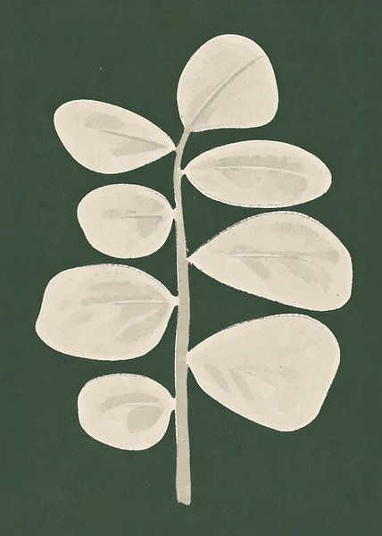 modern art abstract green flower 6 van TW living