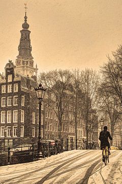 Zuiderkerk  Amsterdam Winter van Hendrik-Jan Kornelis