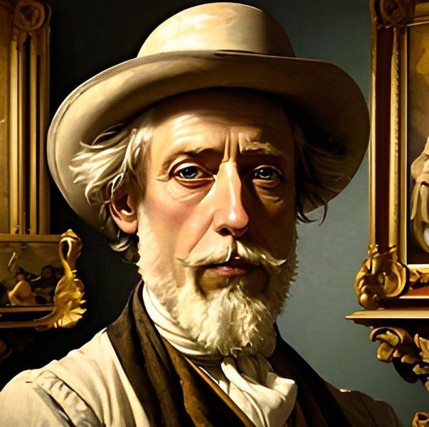 The old man with the hat by Gert-Jan Siesling