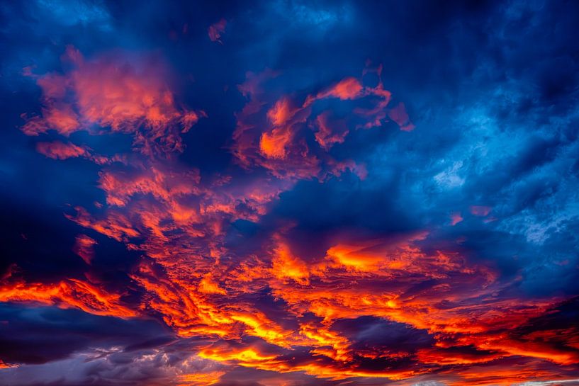 Threatening clouds at sunset by Dieter Walther