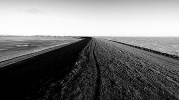 Polder, digue, mer du Nord sur M. van Oostrum