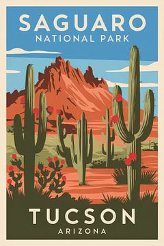 Tucson, Arizona Vintage Reisposter van Poster Art Shop