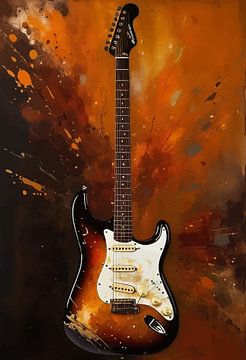 Elektrische gitaar abstracte kunst van MIROKKU