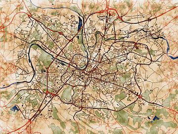 Kaart van Angoulême in de stijl 'Serene Summer' van Maporia