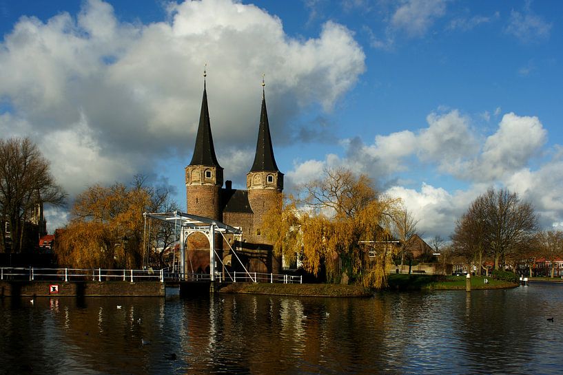 Herfst bij de Oostpoort in Delft par Alice Berkien-van Mil