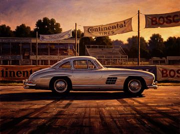 Mercedes-Benz 300 SL Gullwing Racing Art van Jan Keteleer