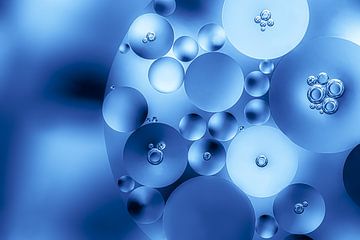 Blue circles in a circle by Marjolijn van den Berg