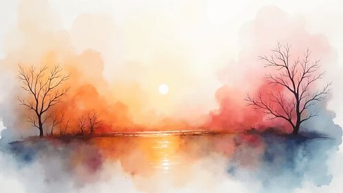 Peaceful Sunset Landscape