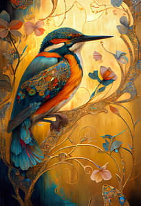 Der Jugendstil-Eisvogel