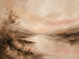 La vallée du crépuscule rose