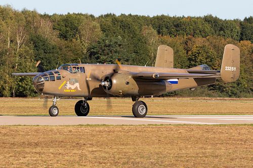 B-25 Mitchell bommenwerper maakt zich gereed voor vertrek