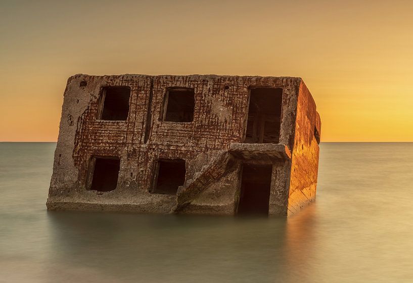 House in the water in Liepāja (Latvia) by Marcel Kerdijk