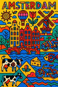 Buntes Amsterdam: Eine fröhliche Reise durch die Stadt