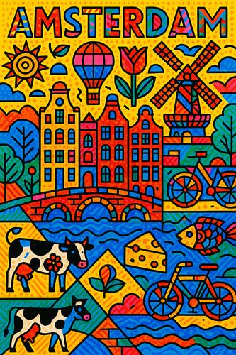 Amsterdam la colorée : un joyeux voyage à travers la ville