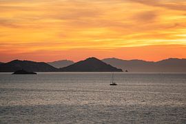 Sunset on Elba with a view of the sea & by boat by Leo Schindzielorz