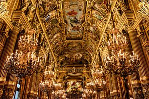 Impressive hall of Palais Garnier, Paris