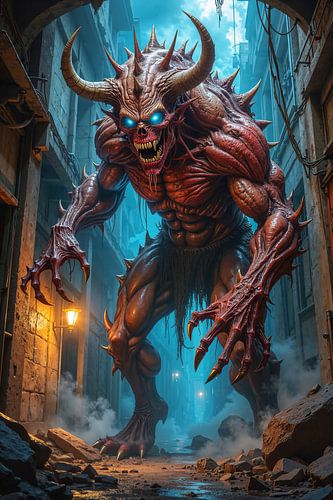 MALGRYTH - Een Reusachtige Demon in een Verwoeste Stad