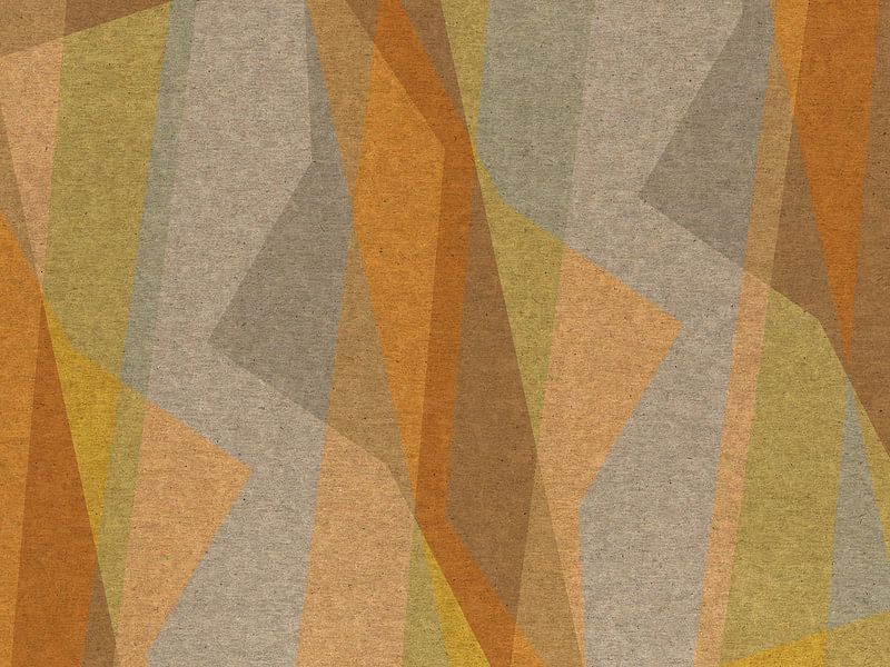 Sunlit Abstractions. Modern abstract retro style art. by Dina Dankers