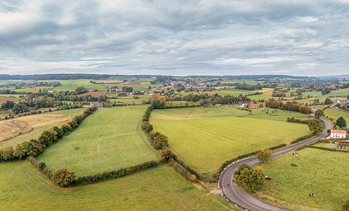 Luchtpanorama van Camerig in Zuid-Limburg