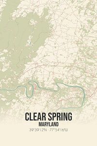 Carte ancienne de Clear Spring (Maryland), USA. sur Rezona