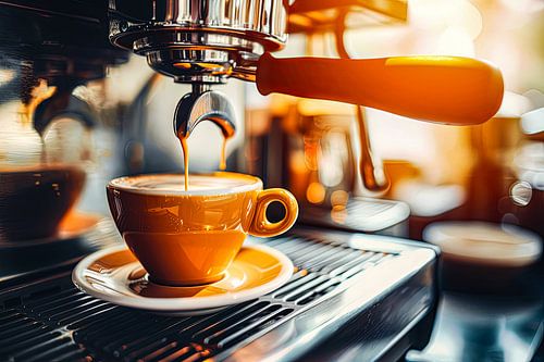 cappuccino of koffie bereiden