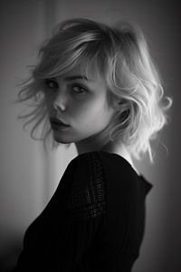Elegantes Schwarz-Weiß-Portrait