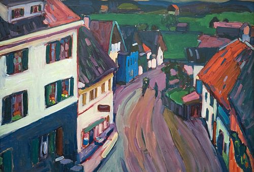 Uitzicht vanuit het raam van de Griesbräu, Wassily Kandinsky