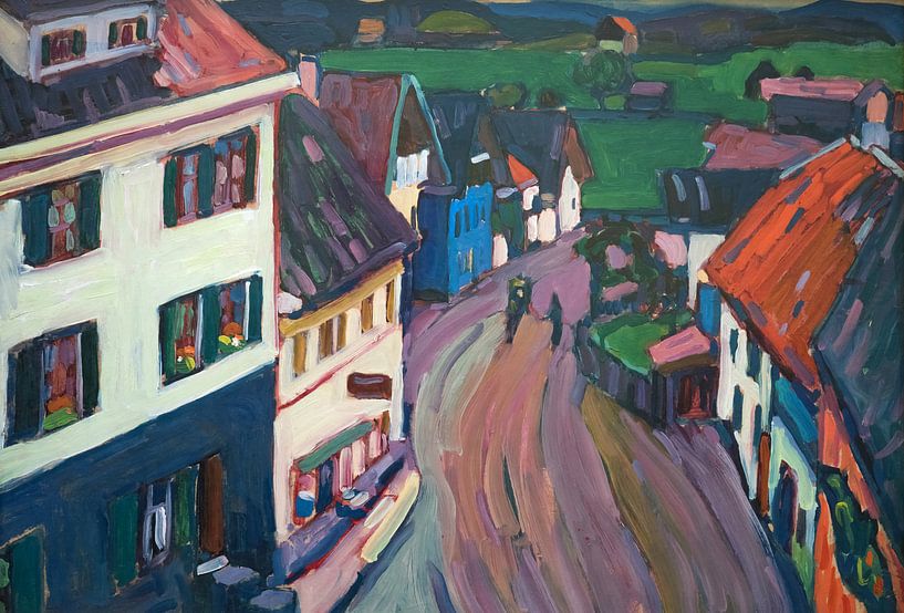 Uitzicht vanuit het raam van de Griesbräu, Wassily Kandinsky van Meesterlijcke Meesters