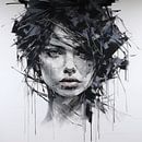 Woman artistic black and white by TheXclusive Art thumbnail