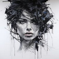 Woman artistic black and white