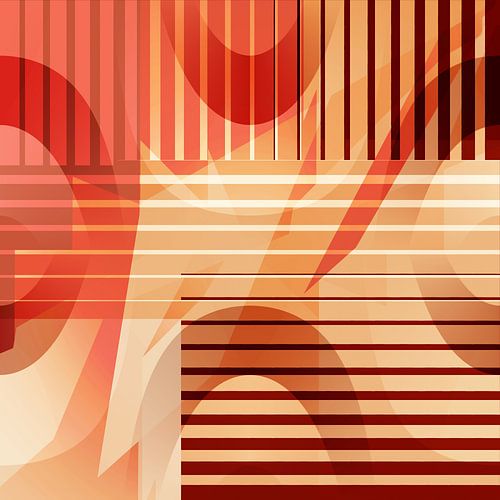 Pattern mix retro orange brown