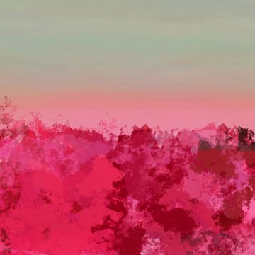 Dromerige landschappen. Roze dageraad van Dina Dankers