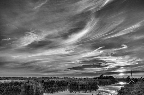 Zonsondergang bij Akkrum