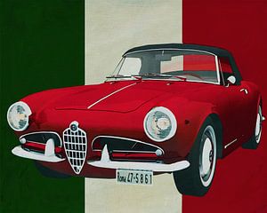 Alfa Romeo Guilietta 1300 Spyder von 1955 im rein italienischen Stil