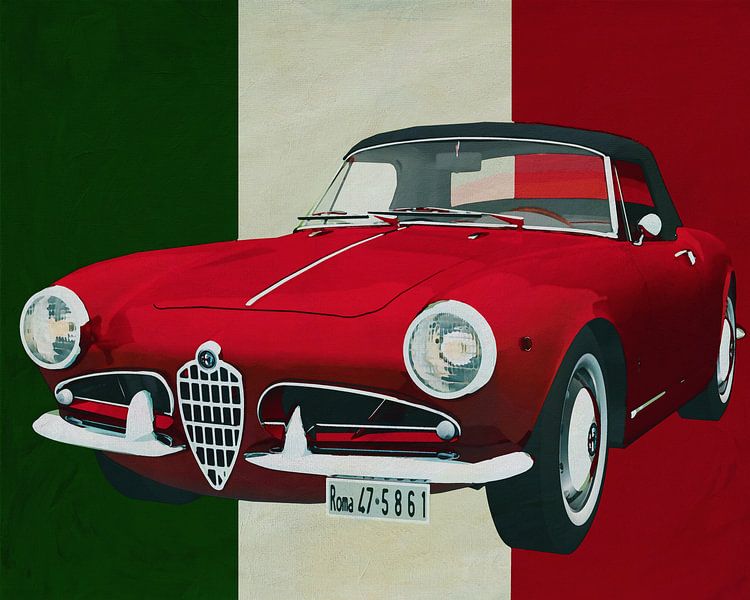 Alfa Romeo Guilietta 1300 Spyder von 1955 im rein italienischen Stil von Jan Keteleer