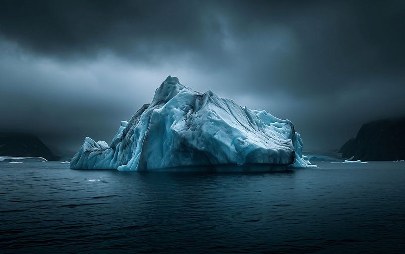 Eismeer von fernlichtsicht