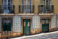 Alte Fassade in der Stadt Lissabon
