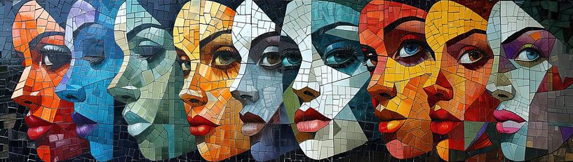 Mosaik Persona Fusion von Kunst Laune