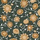 England in flowers - Royal green & ochre by Studio Hinte thumbnail