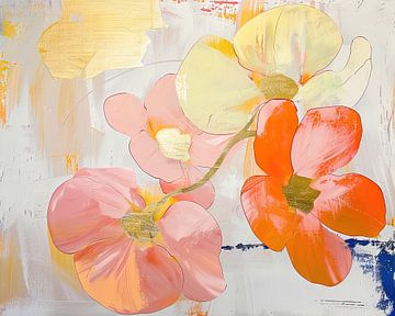 Abstract Bloemen art van Abstract Schilderij